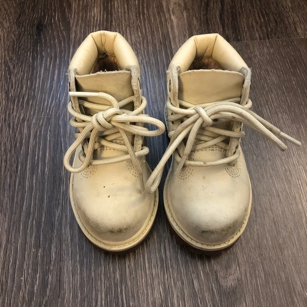Timberland Cream Waterproof Hiking Boots
